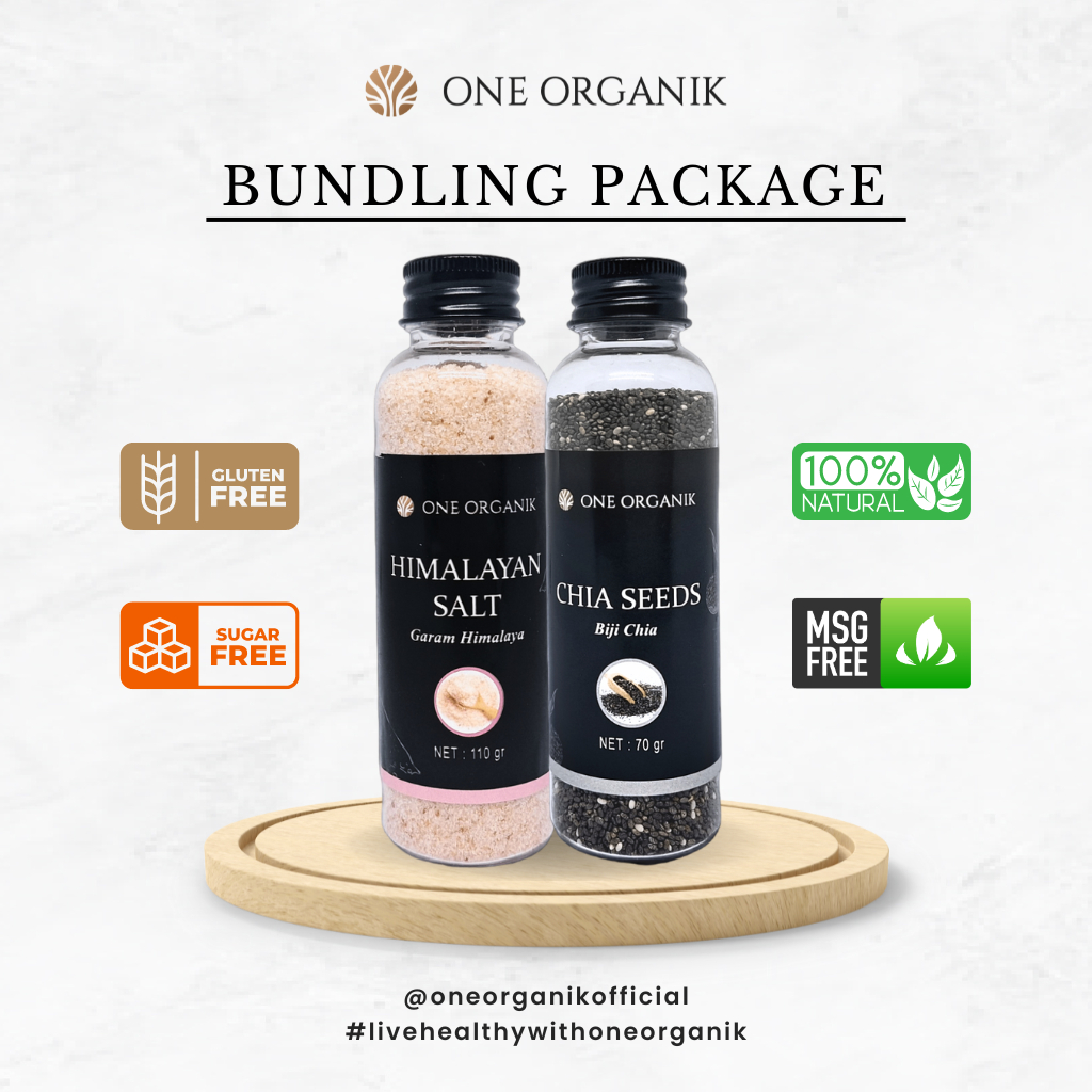 

Paket Bundling One Organik - Chia Seed & Himalayan Salt | (70 gr & 110 gr)