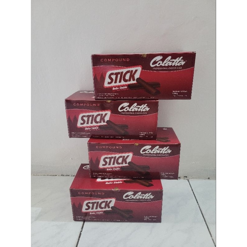 

Colatta Chocolate Stick Compound 1.2 kg Bake Stable / Coklat Stik Colatta/Colatta Dark Compound Stick 1.2 kg