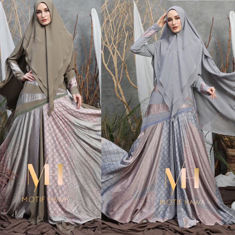 MHS RAYA SERIES SET KHIMAR by MOTIF HAWA Gamis syari MOTIFHAWA CANTIK PREMIUM ORIGINAL