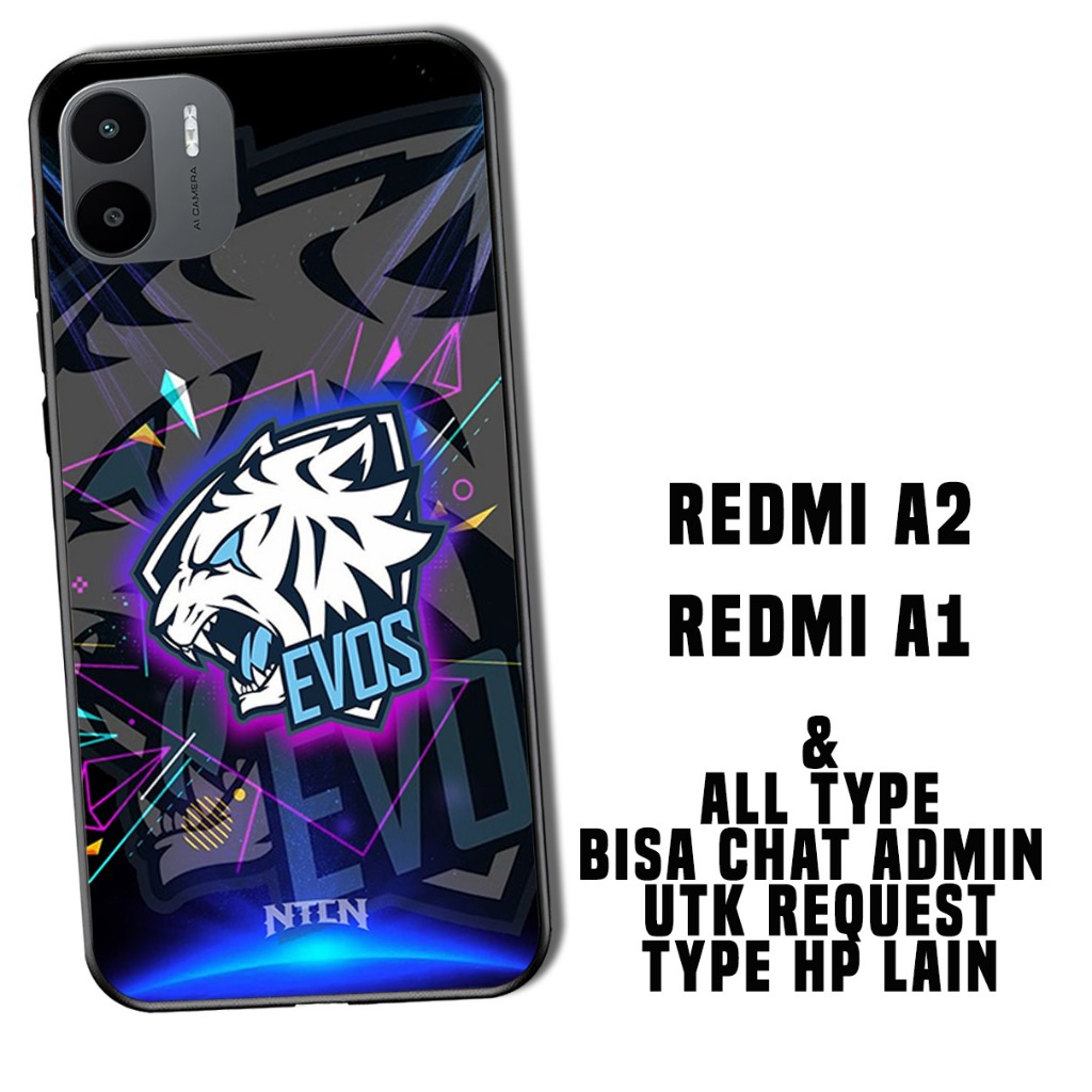 (COD52) Softcase glossy kilau  REDMI A1 & ALL TYPE motif evos/rrq/onic ( utk request type lain bisa 