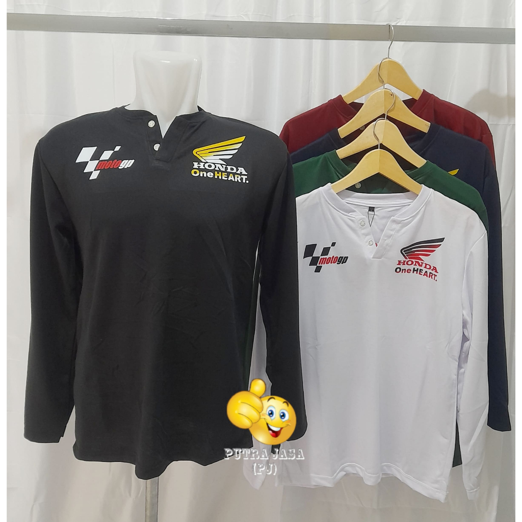 Kaos Hanley Panjang Honda MotoGP/Kaos Distro MotoGP/Kaos Hanley Panjang/Kaos Lebaran/Kaos Pria/Kaos 