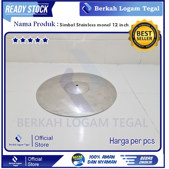 Simbal Cymbal 12 inch Stainless Monel Berkualitas