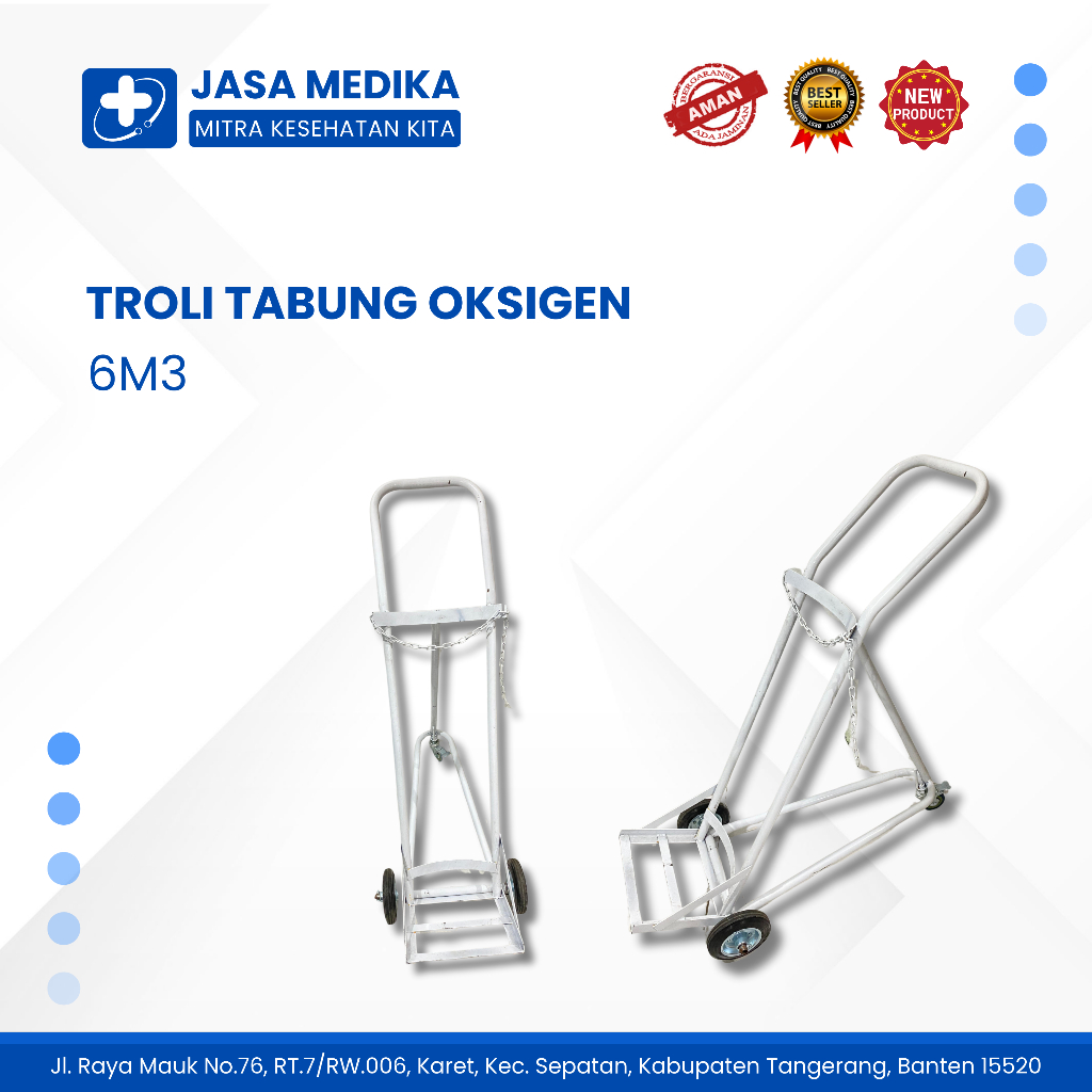 Trolley Untuk Tabung Oksigen Besar / Dorongan Untuk Tabung Medis Ukuran Besar Terbaik By Jasamedika