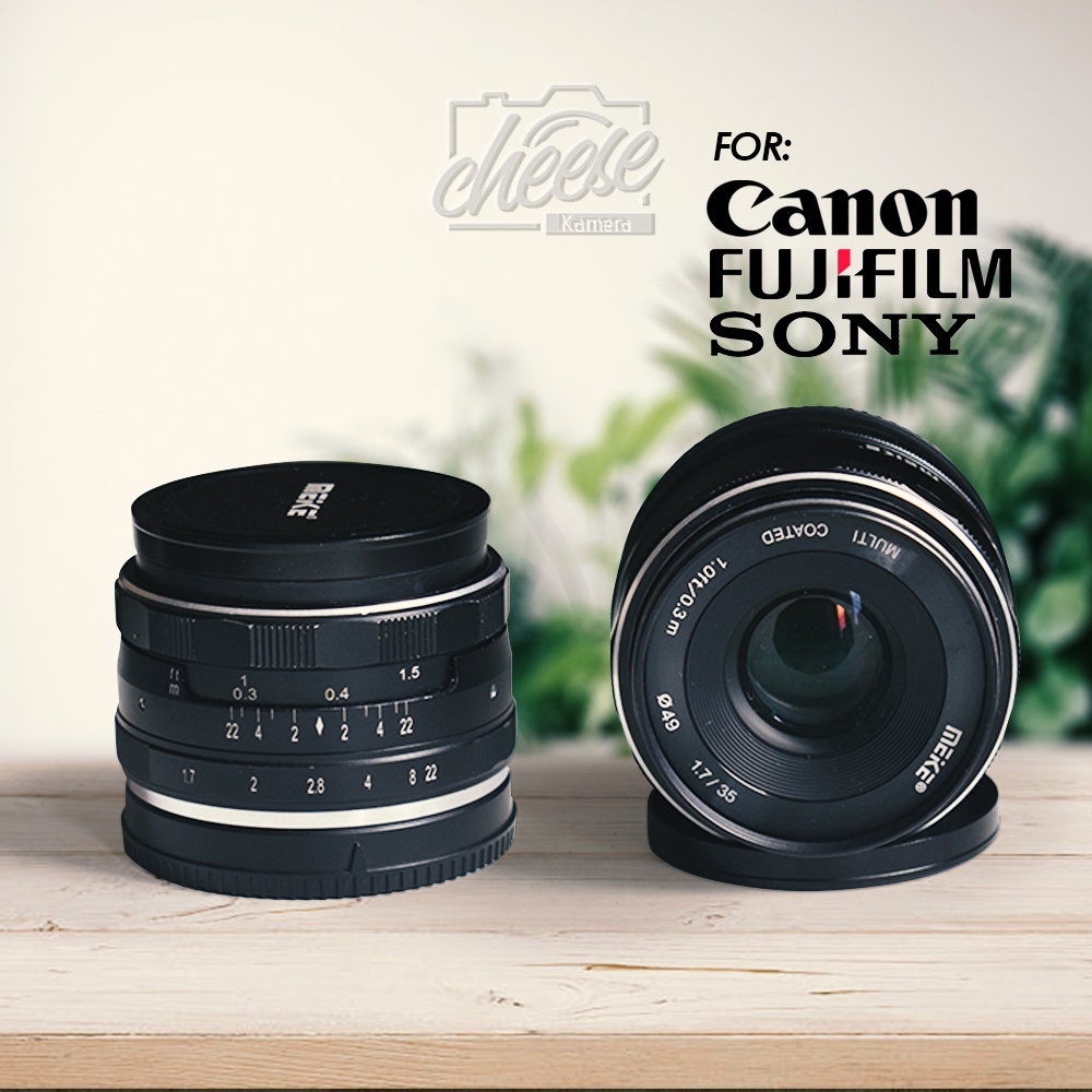 LENSA FIX MEIKE 35MM F 1.7 FOR MIRRORLESS CANON SONY FUJIFILM HASIL BOKEH