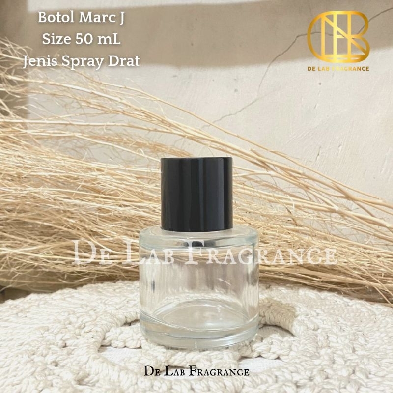 botol parfum marcJ 50 ml drat tutup besar/ botol parfum isi ulang/botol parfum 50 ml bulat