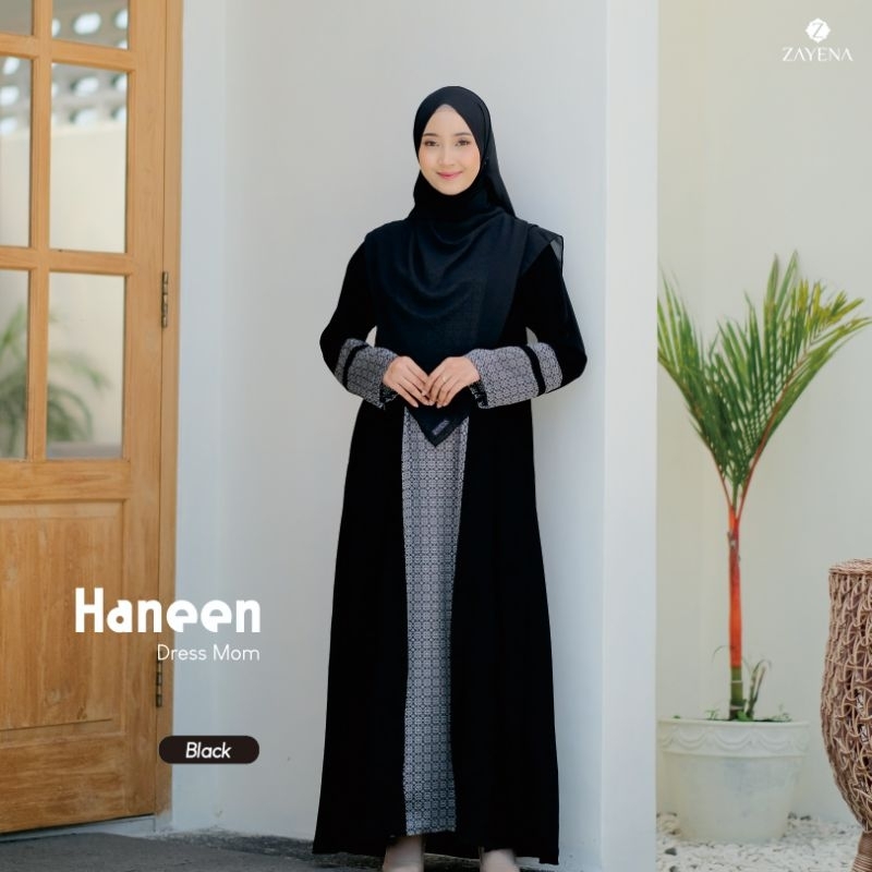 Family Set Lebaran Haneen Dress Gamis Dewasa Bahan Fortazela Mix Paris Silk by Zayena Indonesia