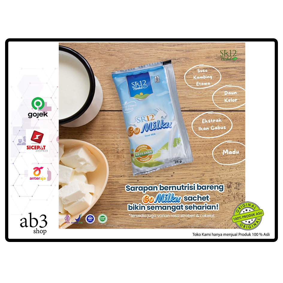 

GOMILKU SACHET SR12 25GR SUSU KAMBING ETAWA ASLI HALAL BPOM SUSU KESEHATAN