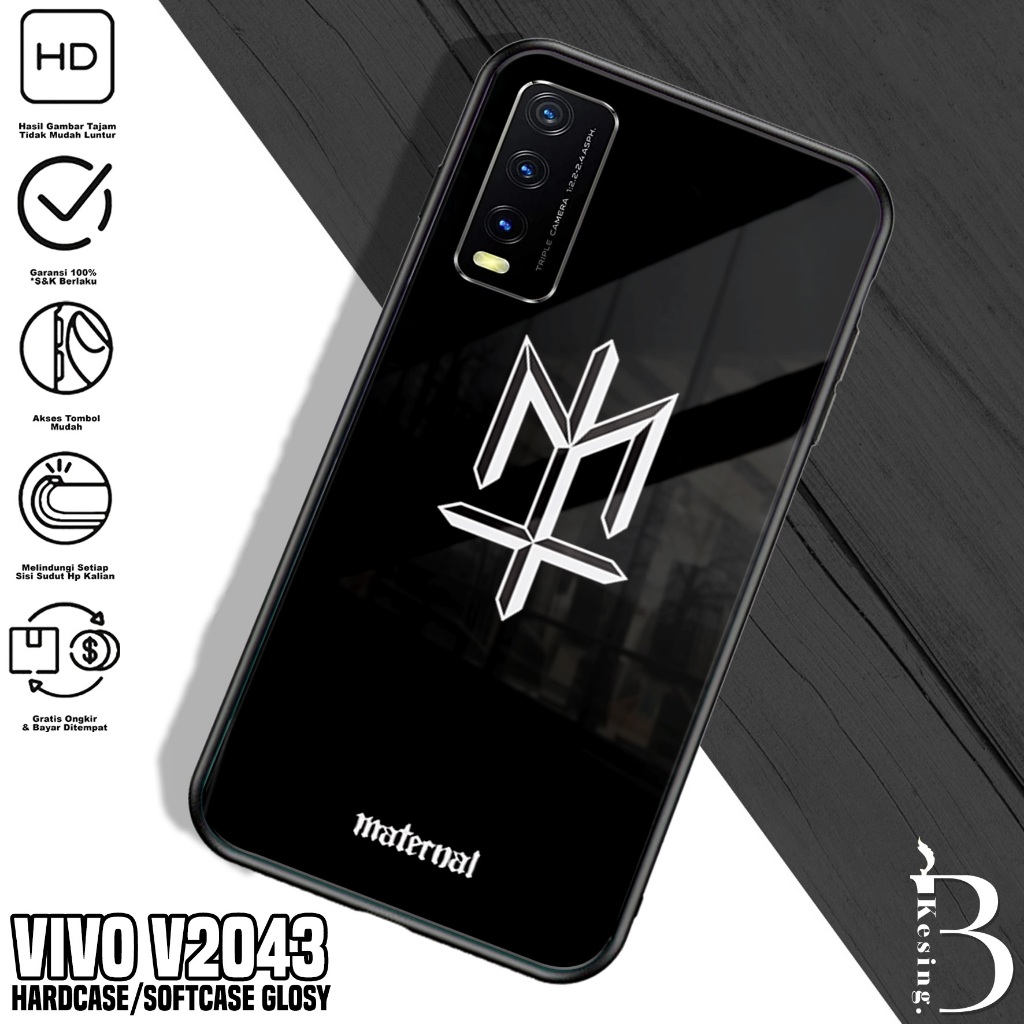 Case VIVO V2043 / Y20 2021 - Casing Hp VIVO V2043 / Y20 2021 Motif MTRNL - Silikon Hp VIVO V2043 - K