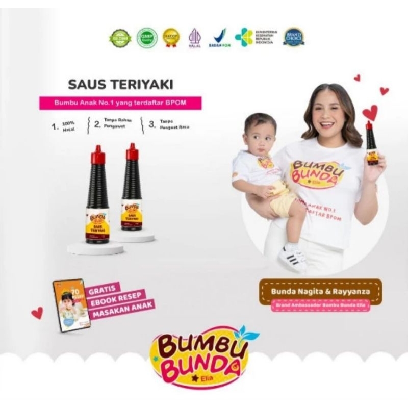 

Bumbu Bunda by Elia Saus Teriyaki MPASI 140 ml - Non MSG Non Pengawet
