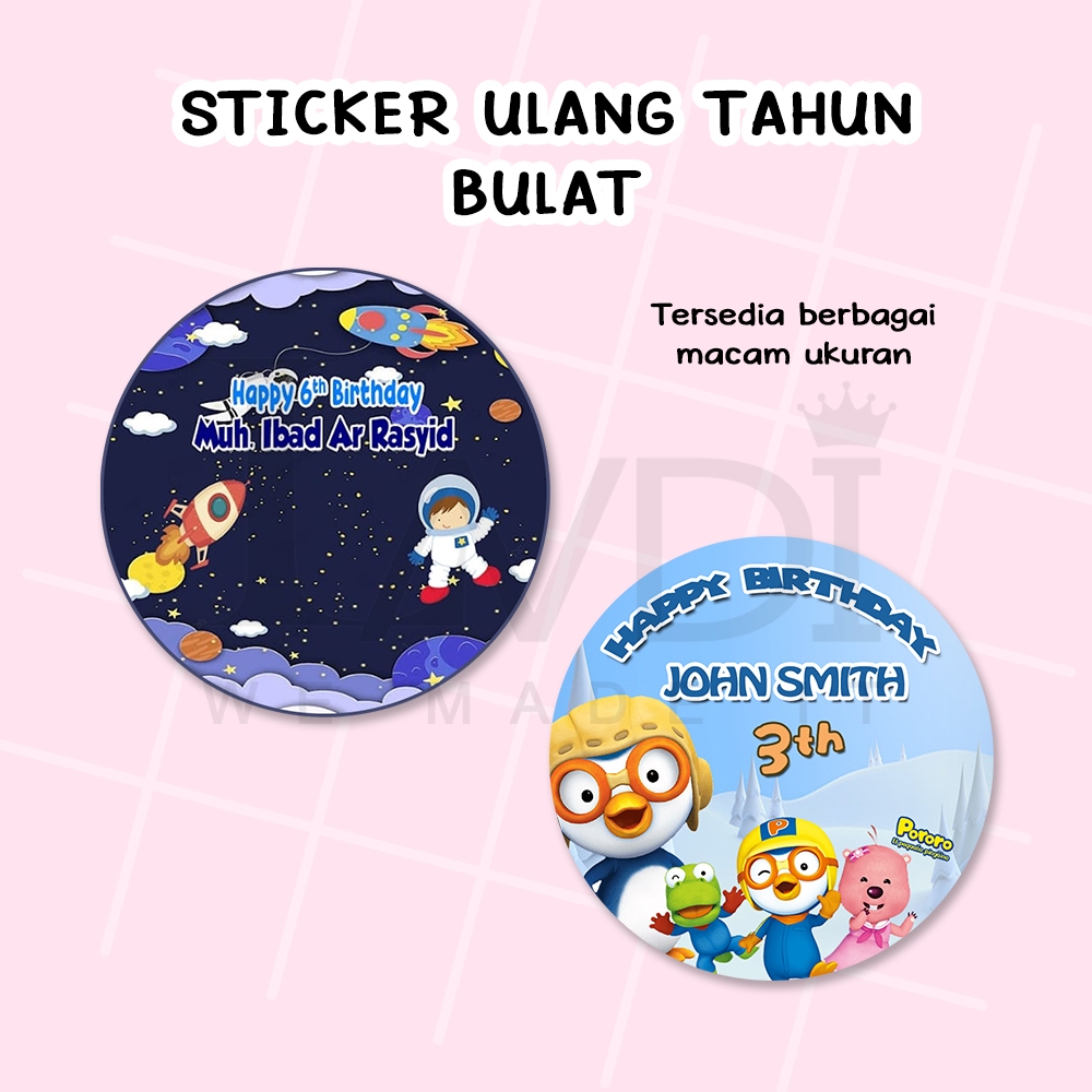 

Stikcer Ulang Tahun Anak Custom Sticker Bento Ulang Tahun Anak Stikcer Ulang Tahun Bulat