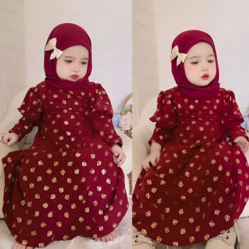 Hallybaba Kids - Gamis Anak Perempuan Punjabi 1-10th Model Sari India Modern
