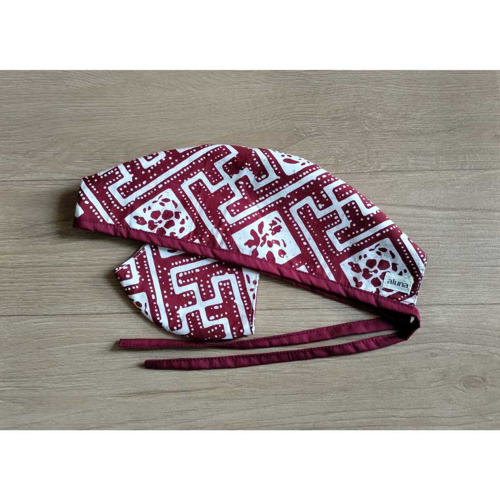 Topi Dokter/Scrub Hat /Surgical Cap/Headcap motif Batik
