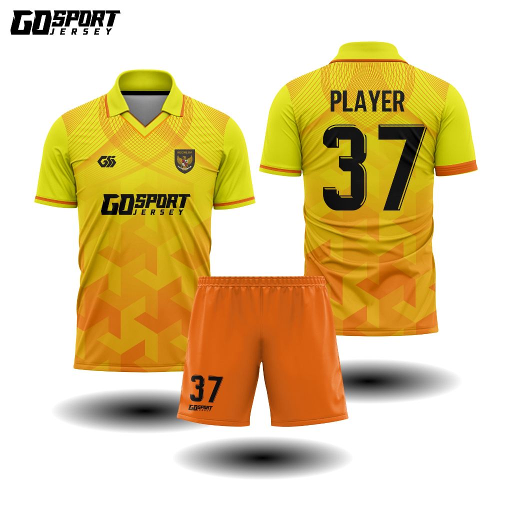 Jersey Futsal Full Printing Custom Nama + Nomor Punggung, Setelan Kaos Futsal Premium Terbaru