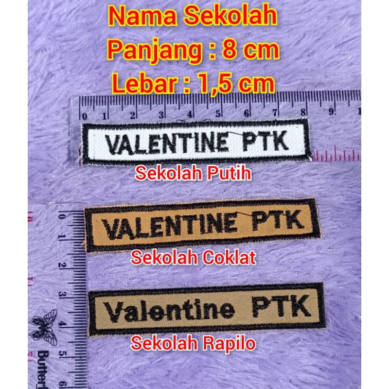 

Nama Sekolah Bordir | Bet Nama | Name Tag | Nama Dada | Bordir Nama | Sekolah | Satpam | Kantoran