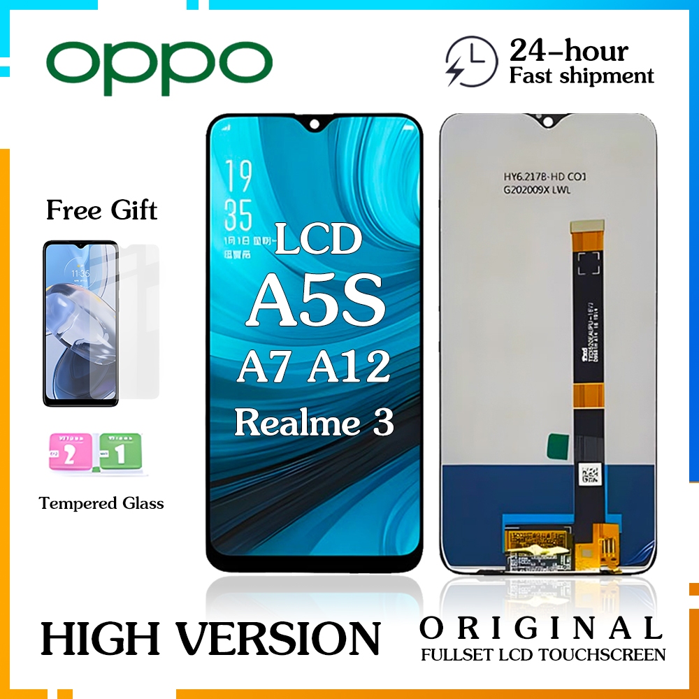 LCD OPPO A5S A12 A7 A11K AX5S Original 100% LCD TOUCHSCREEN Fullset Crown Murah Ori Compatible For G