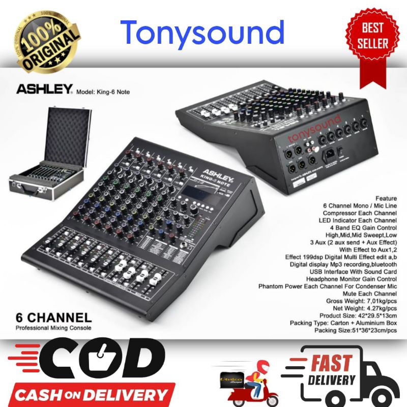 Mixer Audio Ashley KING 6 NOTE ORIGINAL mixer audio ashley king 6 note original