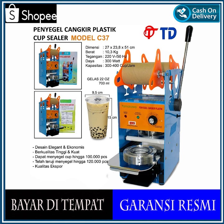 Cup Sealer Mesin Press Gelas TD / Mesin Press Cup Es Type WH 37 Terbaru Ori