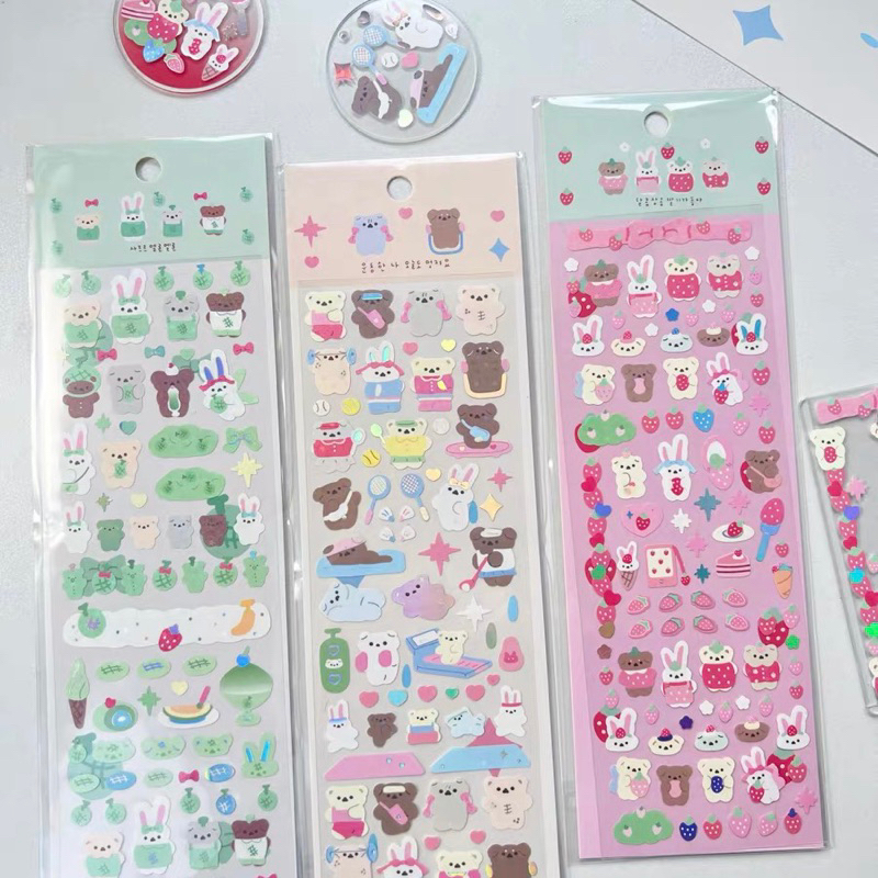 

sticker deco korean photocard volzzi confetti stiker lucu waterproof hologram glitter readystock B707 B1001