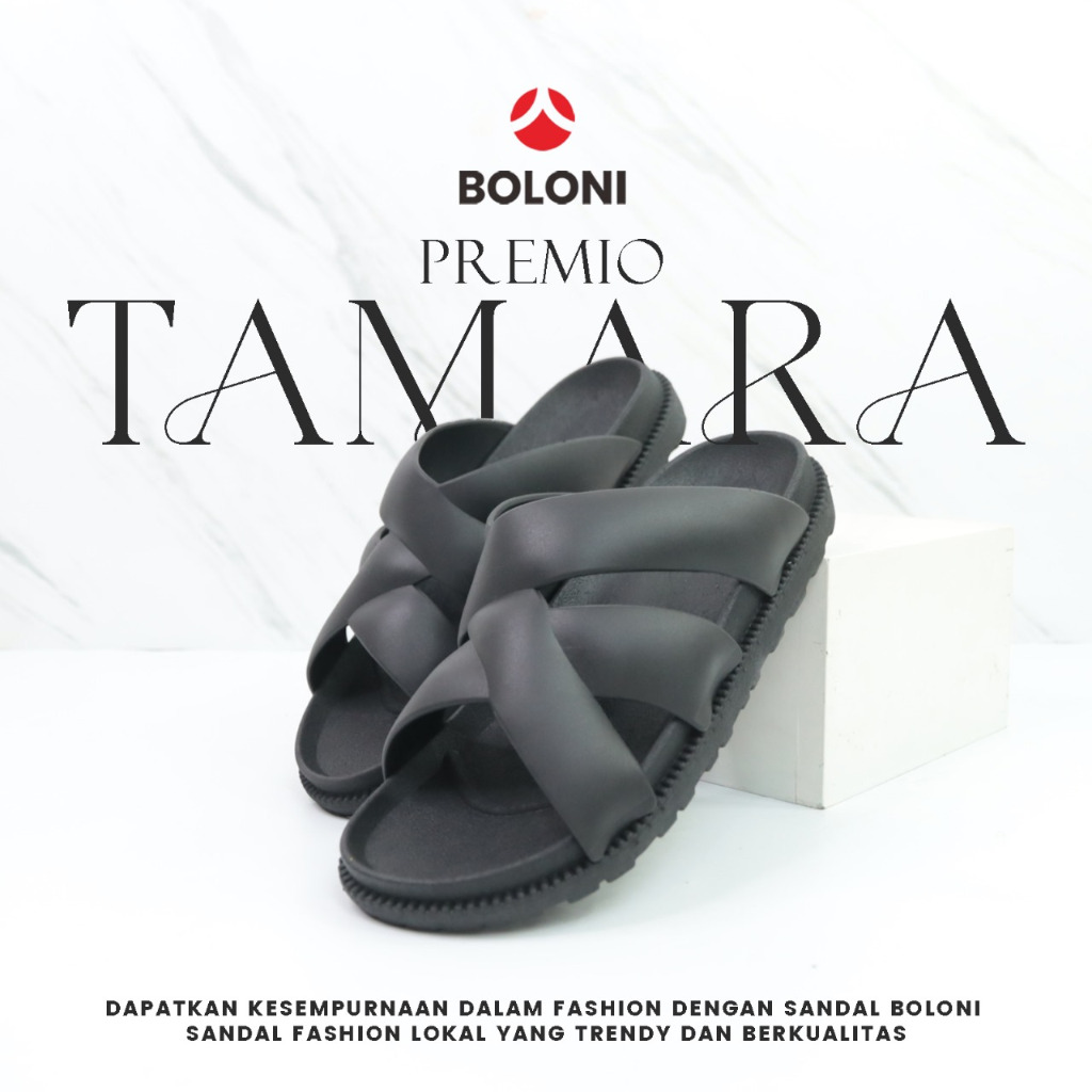 [ TAMARA ] Sandal BOLONI Slop tali/ Sandal wanita BOLONI update terbaru