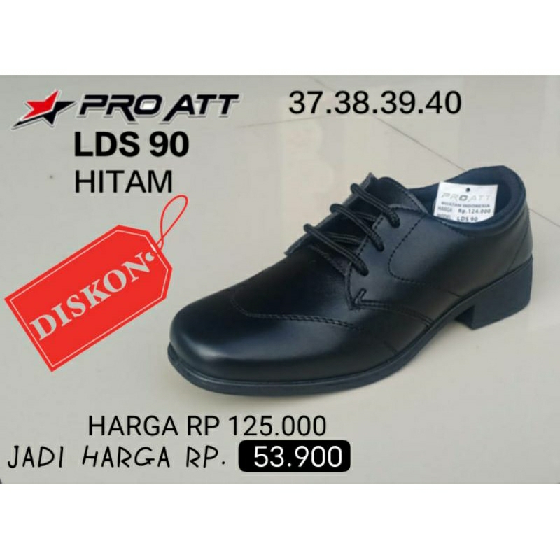 Sepatu wedges formal pantofel tinggi wanita / sepatu wanita hitam Pro Att LDS 90 Original 100% SEPAT