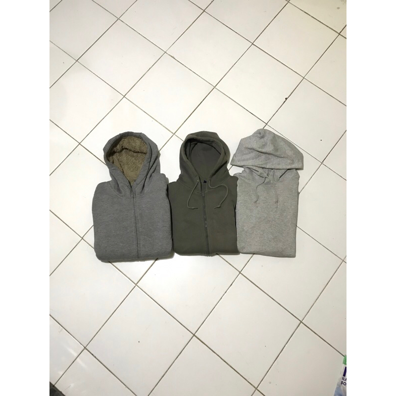 hoodie uniqlo borongan 3pcs sz m second originals