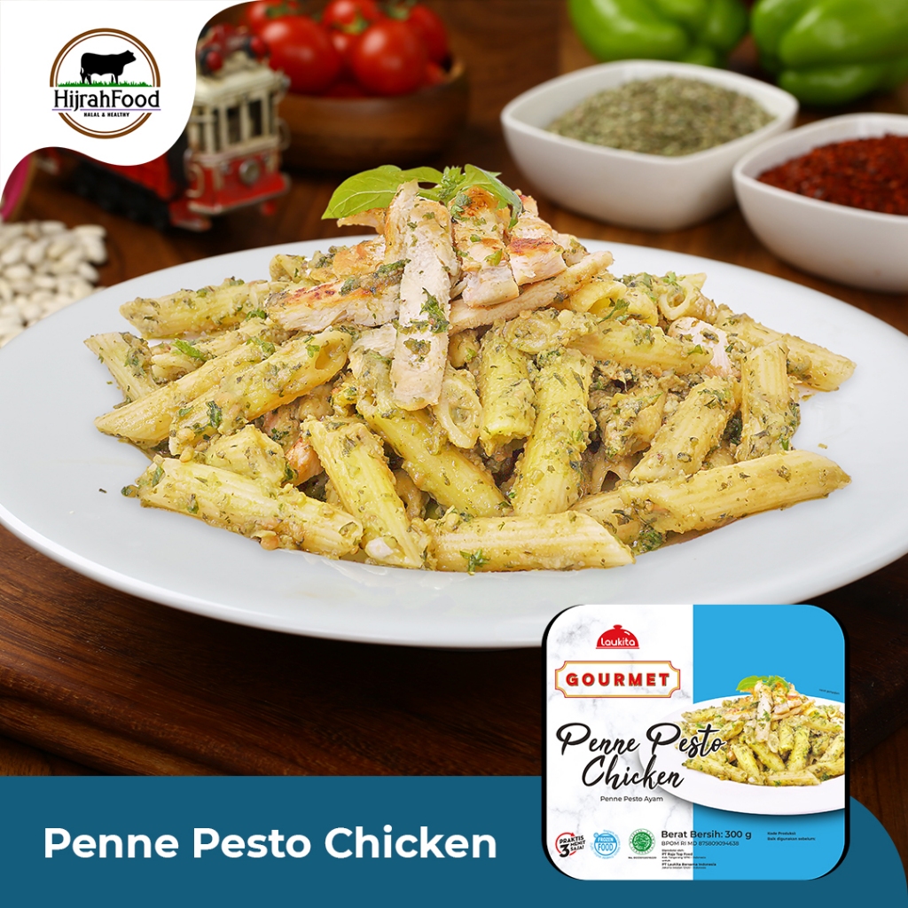 

Laukita Gourmet Penne Pesto Chicken Siap Saji Praktis Frozen Food Pasta Ayam Halal 300gr