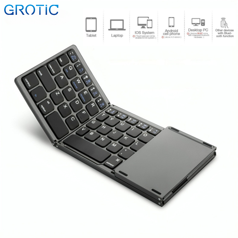 GROTIC Keyboard Wireless Bluetooth Lipat Touchpad / Trackpad Portable