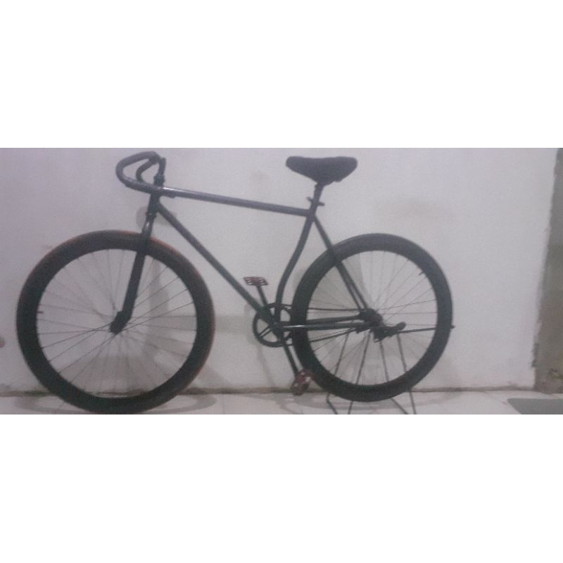 Sepeda fixie gear torpedo hitam