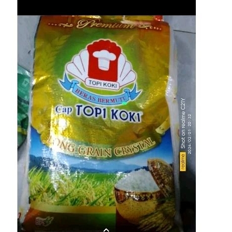 

Beras Bermutu Cap Topi Koki long Grain crystal