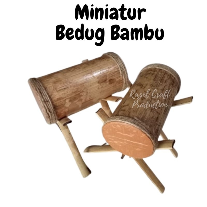 Miniatur Bedug Dari Bambu