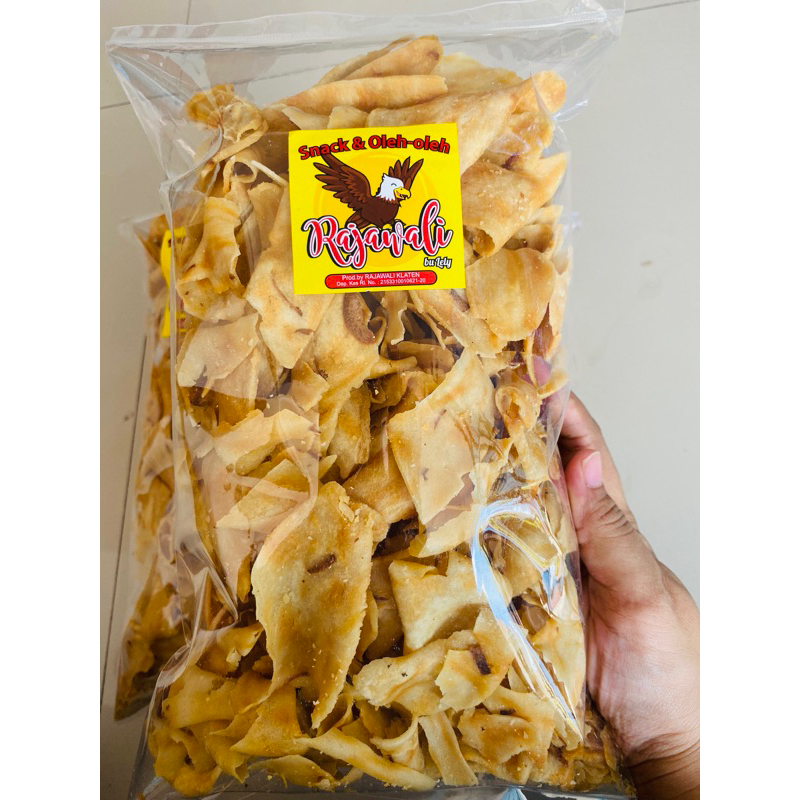 

Kripik Bawang 500gr Atos Atos Bawang gurih renyah terlaris berasa bawangnya garlic chips krupuk bantet bawang jajanan camilan murah grosir