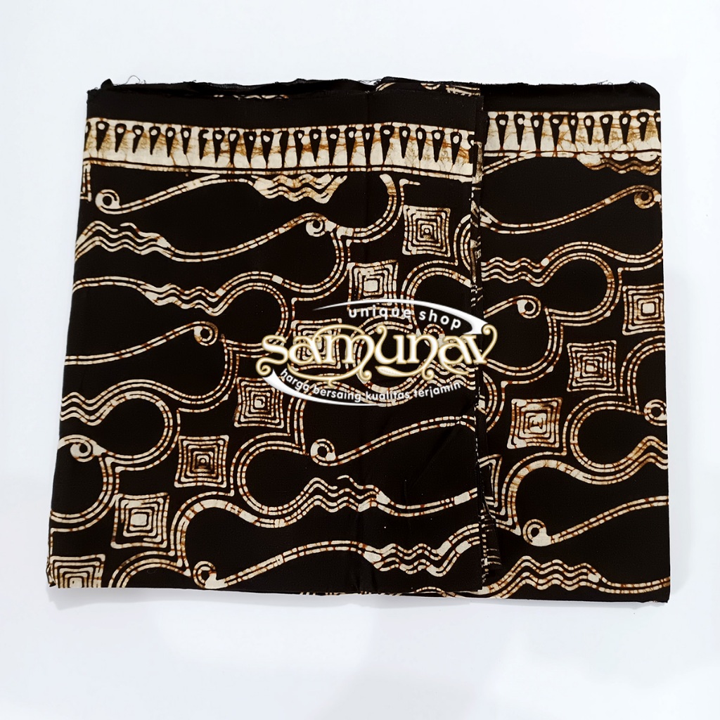 kain Jarik Batik Cap Halus motif Parang Barong Hitam