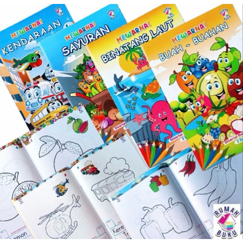 

Buku Mewarnai Full Colour - Buku Mewarnai Anak