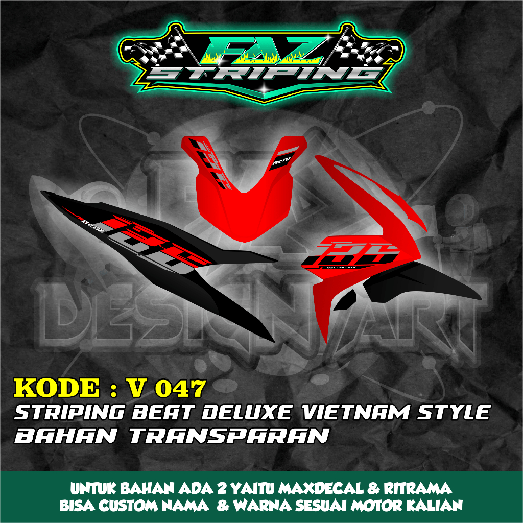 STRIPING TRANSPARAN BEAT DELUXE VIETNAM STYLE