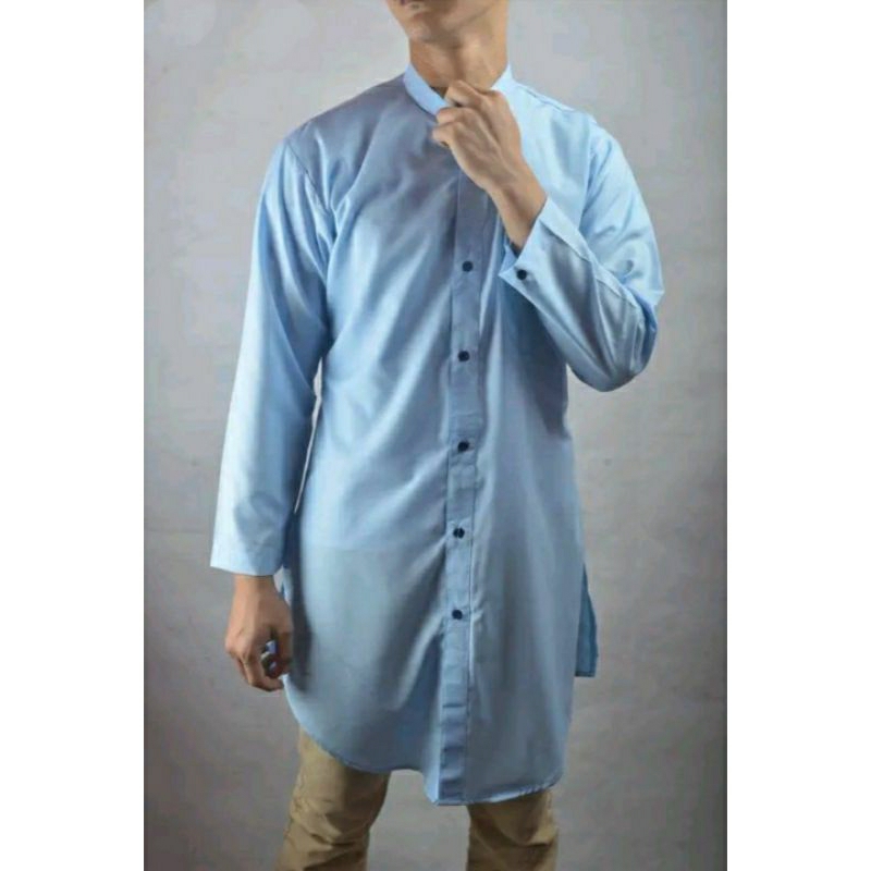 gamis pria/gamis selutut/gamis pria kekinian slimfit