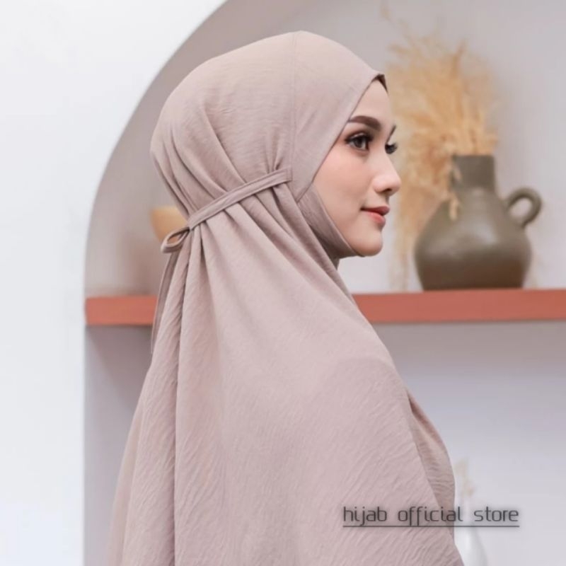 Hijab Bergo Dagu Crinkle Airflow Premium XL