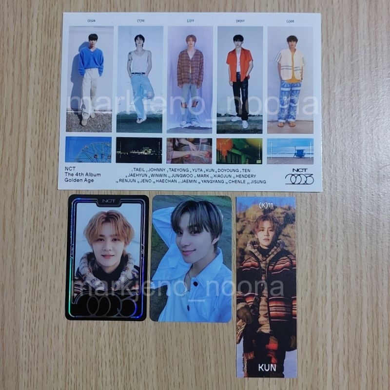 [TAKE ALL] OFFICIAL PHOTOCARD STICKER BOOKMARK NCT 2023 GOLDEN AGE KUN JUNGWOO
