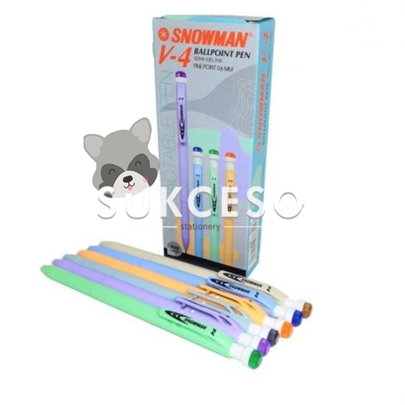 

Snowman Pulpen V4 Pastel (Hitam)