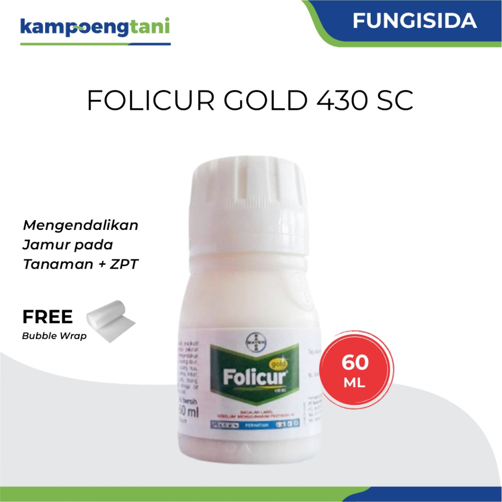 Kampoeng Tani - Folicur Gold 430SC 60ml Fungisida Sistemik Obat Pembasmi Penyakit Jamur Tanaman Padi