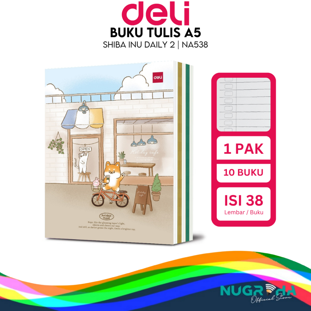 

2024 Buku Tulis Sekolah DELI 38 Lembar – Shiba Inu Daily 2