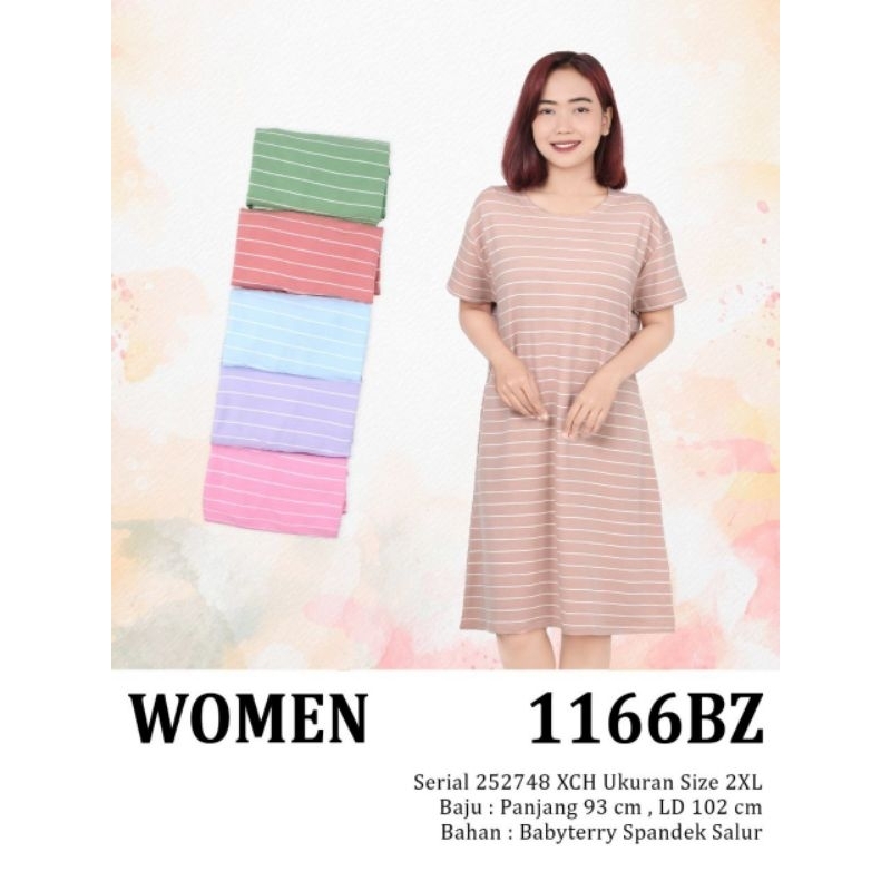 Lemone-Daster salur babyterry spandek XXL