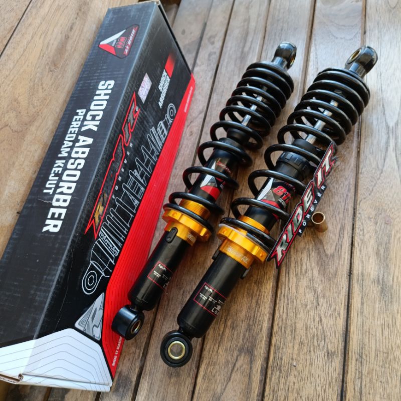 shock breaker belakang 340mm ride it hitam
