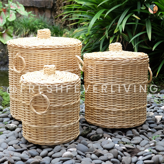 Devina laundry box - box pakaian - Keranjang rotan - keranjang anyaman