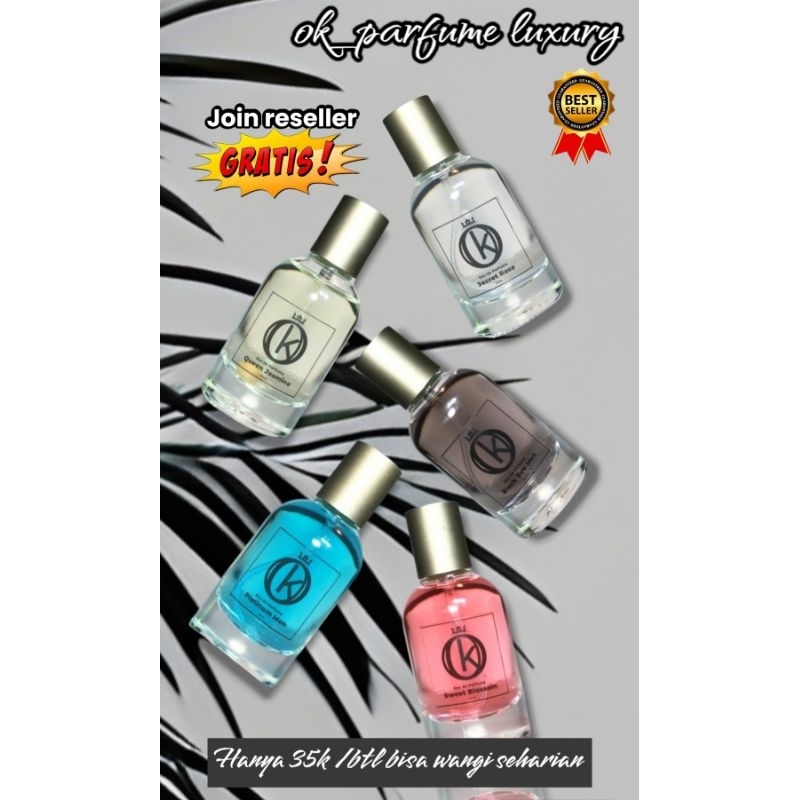 PARFUM PRIA DAN WANITA OK PARFUME LUXURY 30ML EAU DE PARFUME NON ALKOHOL