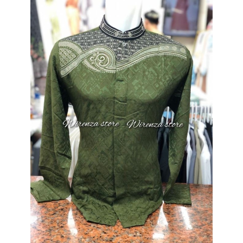 Baju Koko bordir lengan panjang hasgradini
