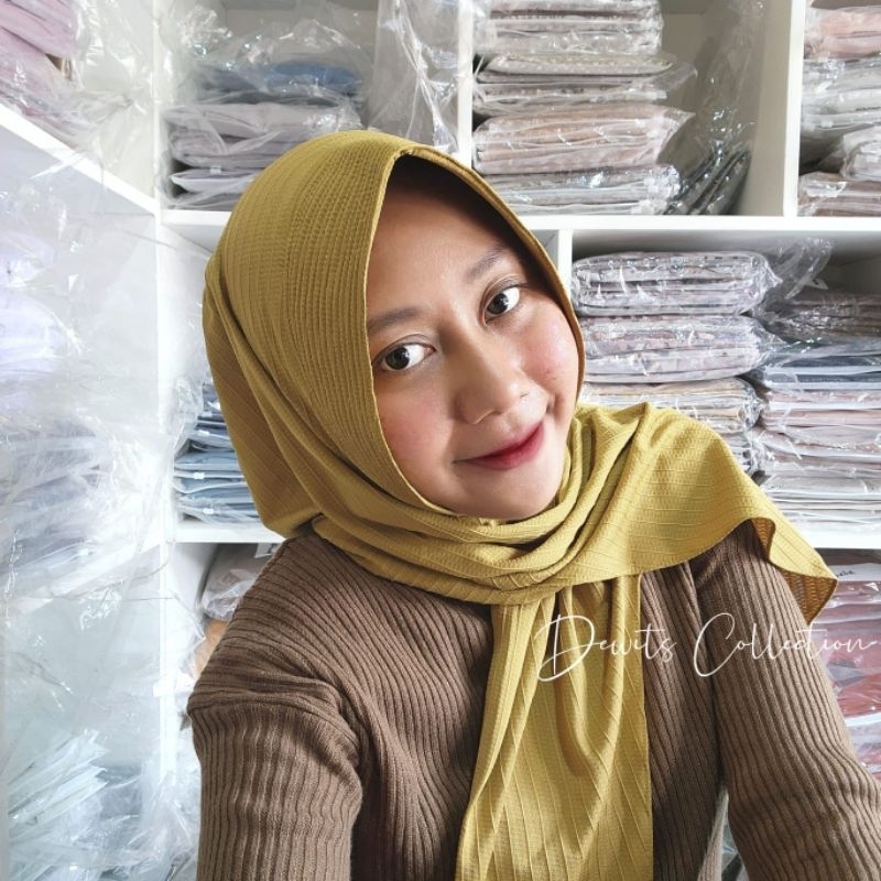 HIJAB INSTAN HOODIE PED ADEL JILBAB SEGITIGA PED JERSEY BIANCA LINE PREMIUM