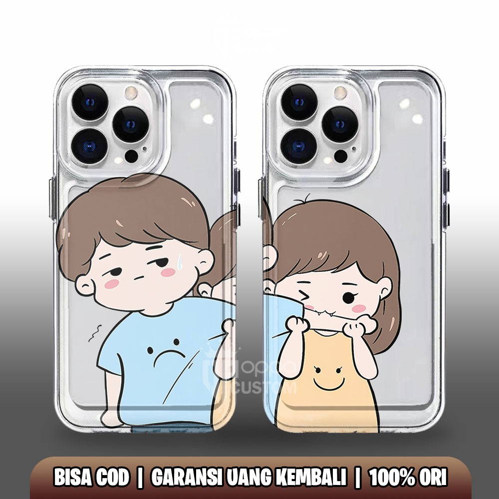 CLEAR CASE SAMSUNG M10 M11 M23 M30 M31 M51 COUPLE OPPA CUSTOM Casing Aesthetic Kesing Hp Clear Case 