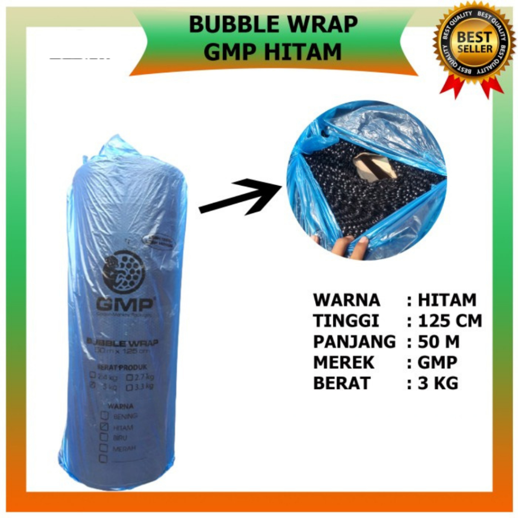 

Bubble Wrap Roll Bening Dan Hitam 50m | bubble packing aman (khusus INSTANT & KARGO)
