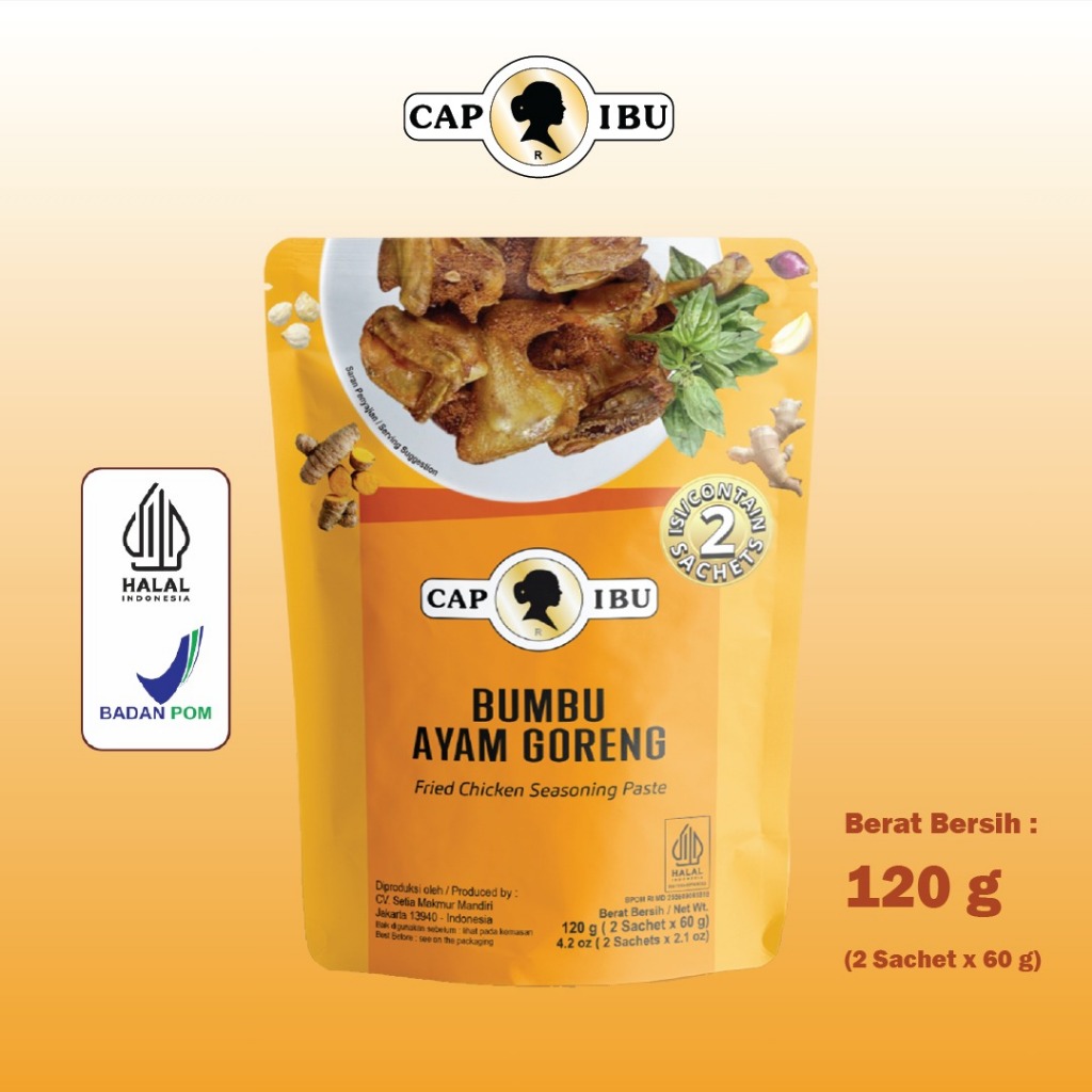 

CAP IBU Bumbu Ayam Goreng Pouch (60g x 2)