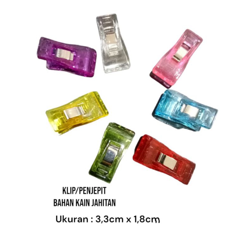 Jepit Kain / Penjepit Kain  ( dapat 10 pcs)/Wonder Clip / Bahan Pembatas Jahitan